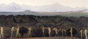 Davies Arthur Bowen Line of Mountaints Spain oil painting reproduction